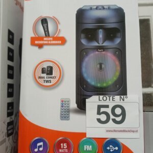 LOTE 059: PARLANTE KARAOKE INALAMBRICO FUJITEL 8"