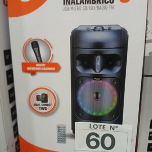 LOTE 060: PARLANTE KARAOKE INALAMBRICO FUJITEL 8"