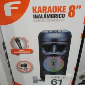 LOTE 061: PARLANTE KARAOKE INALAMBRICO FUJITEL 8"