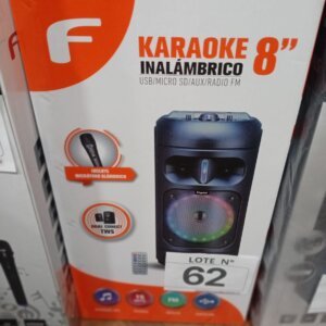 LOTE 062: PARLANTE KARAOKE INALAMBRICO FUJITEL 8"